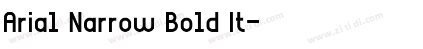 Arial Narrow Bold It字体转换